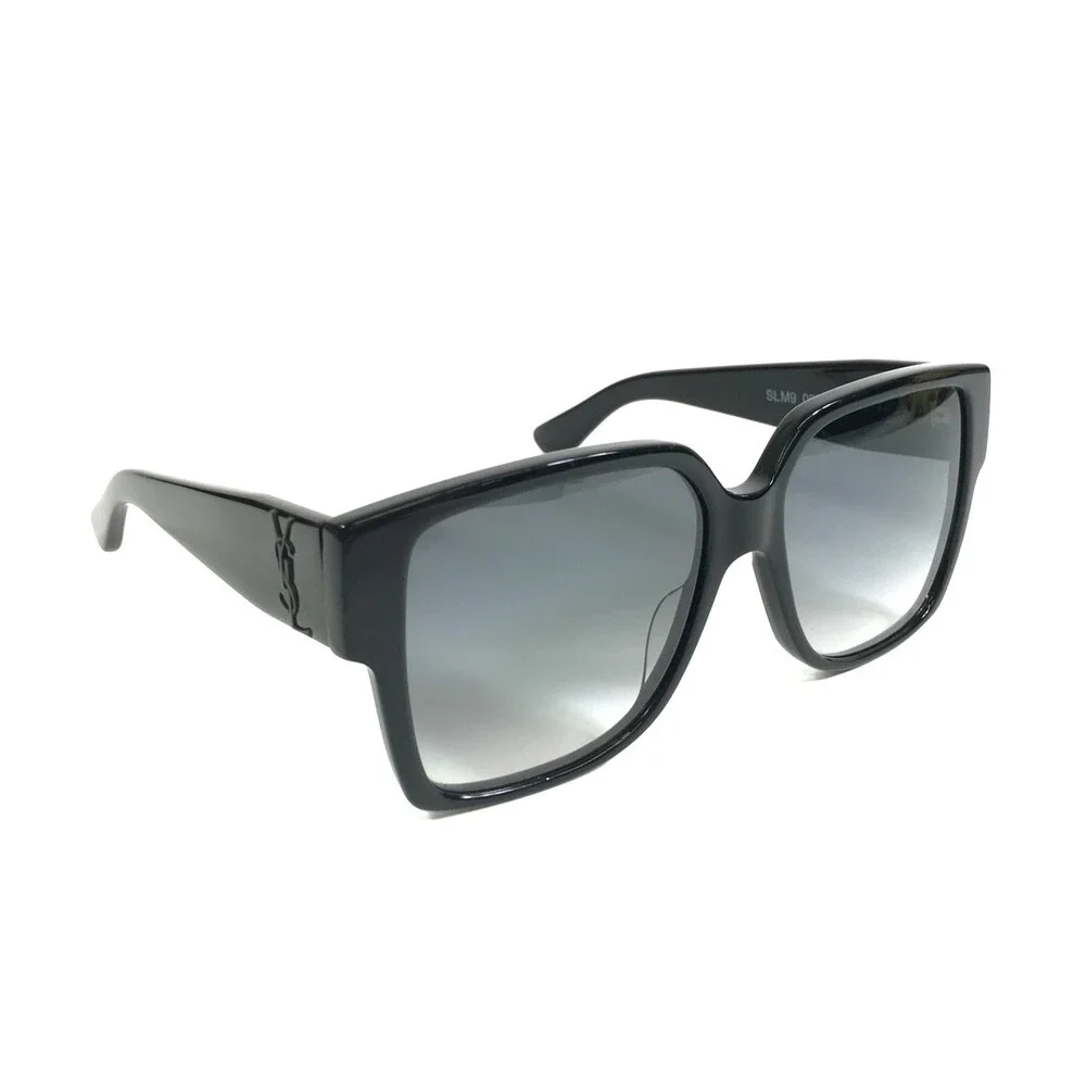 Saint Laurent Sunglasses SLM9 002 Black Oversized Square w/ Gray Gradient Lenses